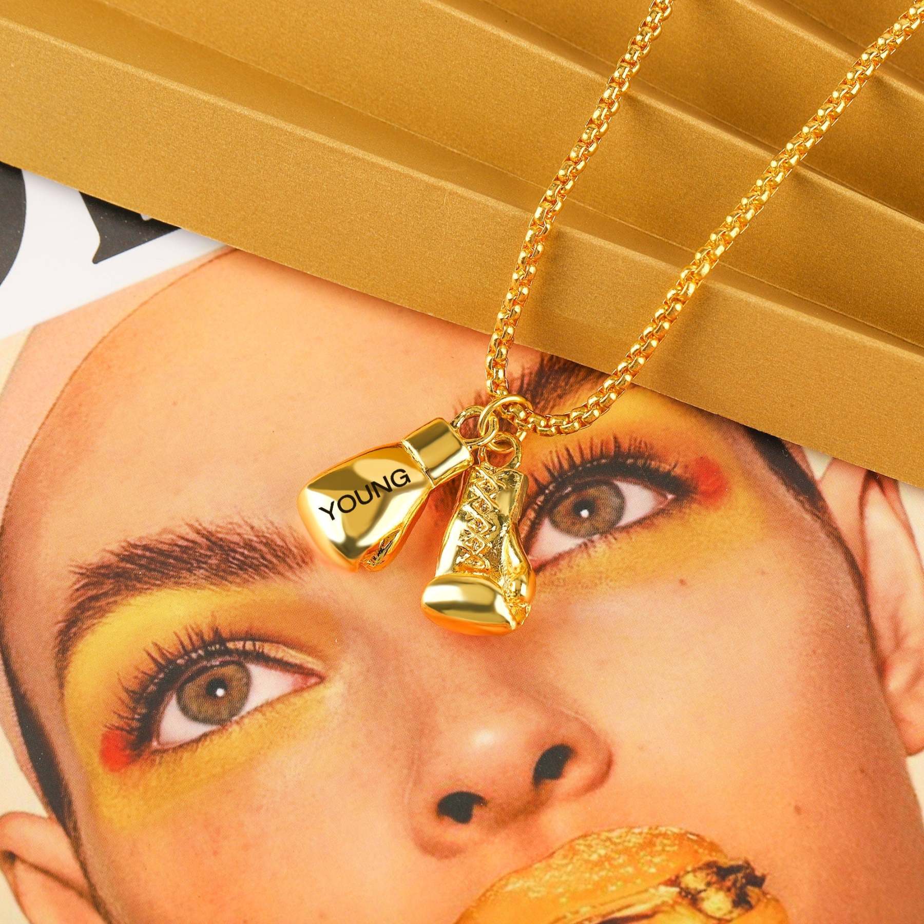 Mother'sDay Gift Personalized Boxing Glove Necklace-Engravingift