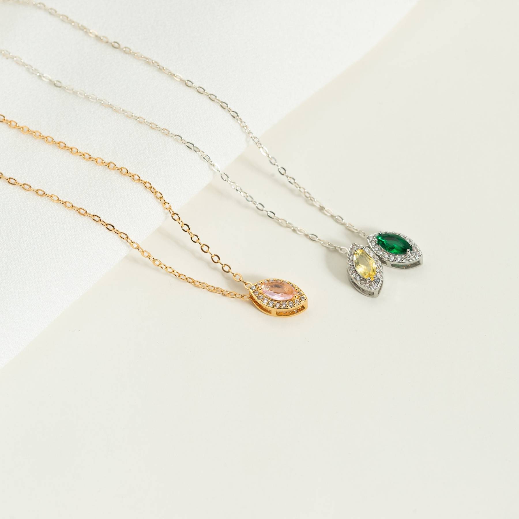 Personalized Family Minimalist Birthstone Necklace