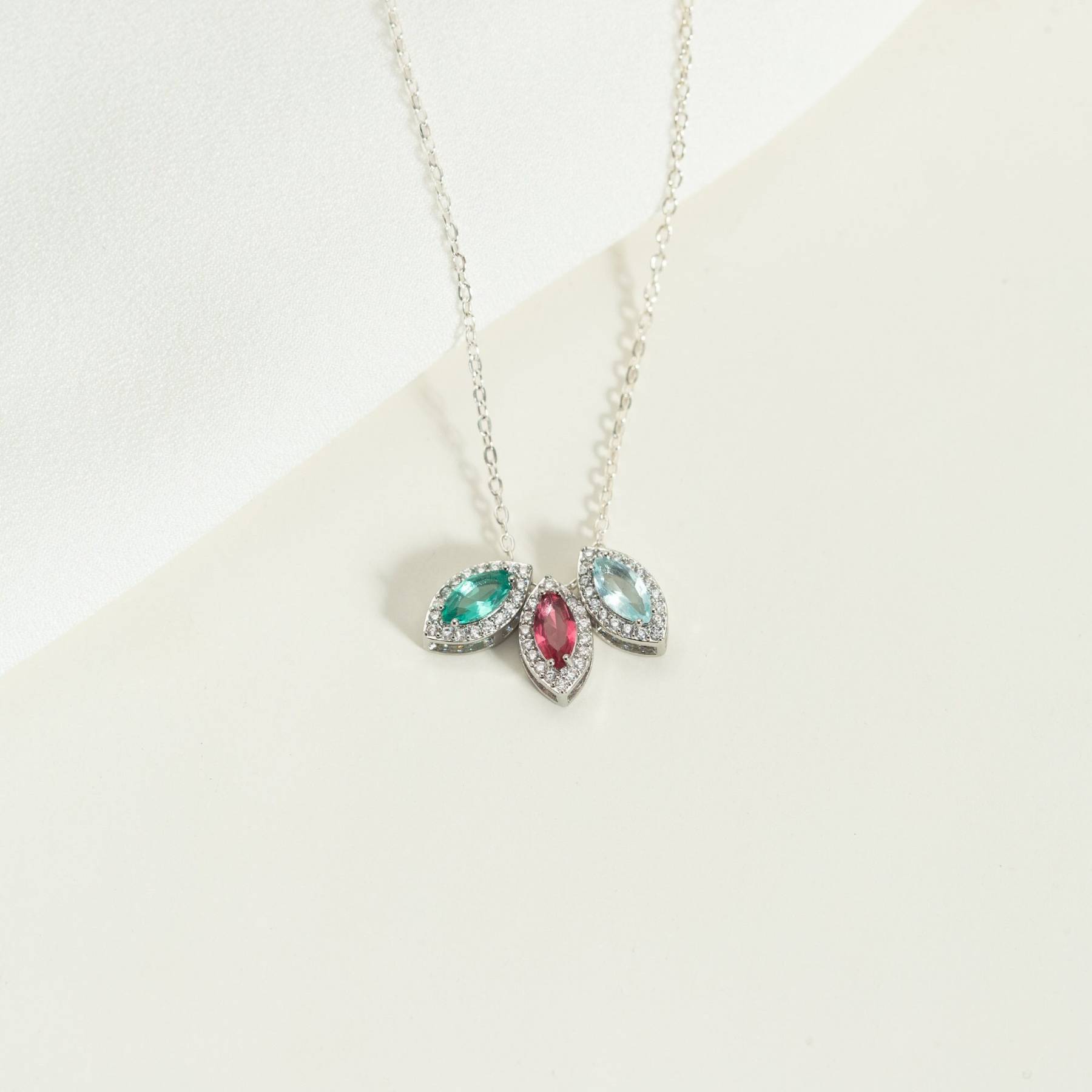 Personalized Family Minimalist Birthstone Necklace