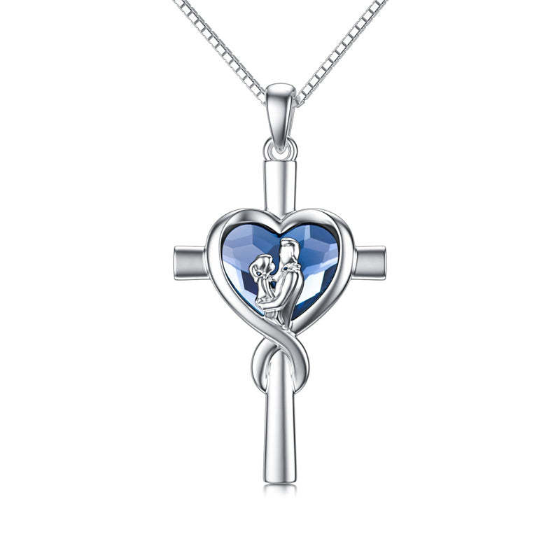 Father Daughter Heart Pendant Necklace from Dad Gift for Daughter