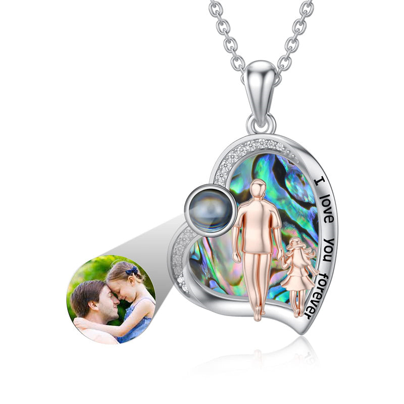 Father Daughter Heart Pendant Necklace from Dad Gift for Daughter