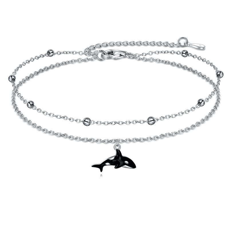 Sterling Silver Personalized Filigree Turtle Orca Whale Single Layer A