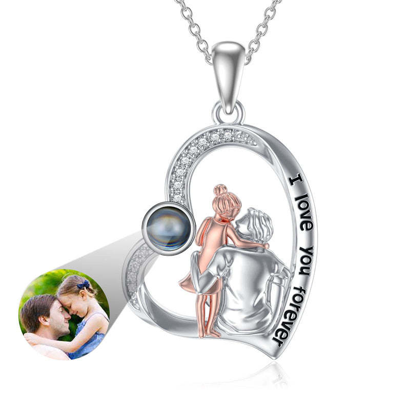 Father Daughter Heart Pendant Necklace from Dad Gift for Daughter