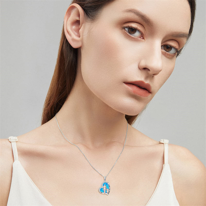 Father Daughter Heart Pendant Necklace from Dad Gift for Daughter