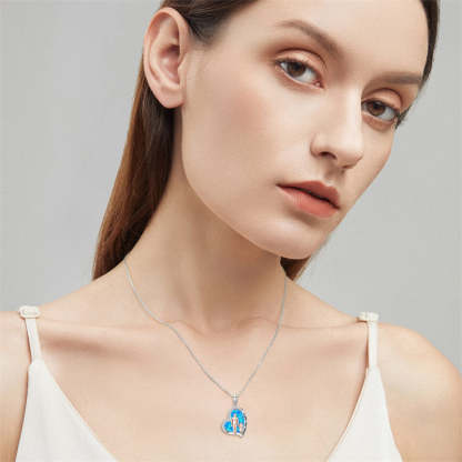 Father Daughter Heart Pendant Necklace from Dad Gift for Daughter