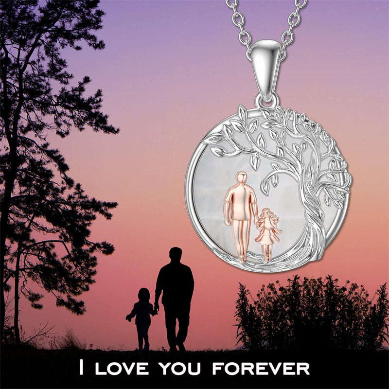 Father Daughter Heart Pendant Necklace from Dad Gift for Daughter