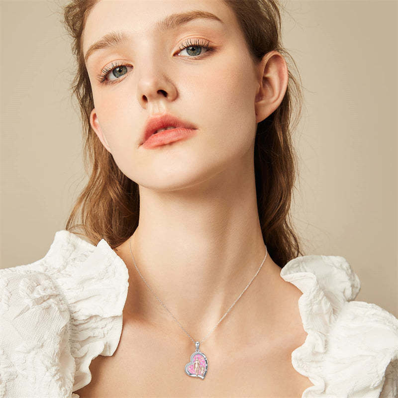 Father Daughter Heart Pendant Necklace from Dad Gift for Daughter