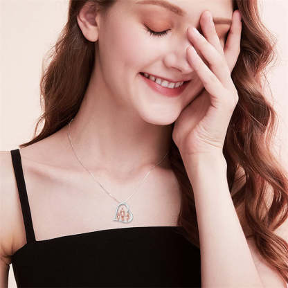 Father Daughter Heart Pendant Necklace from Dad Gift for Daughter