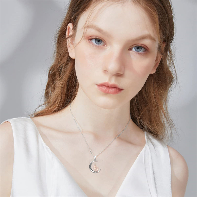 Father Daughter Heart Pendant Necklace from Dad Gift for Daughter