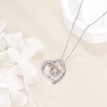 Father Daughter Heart Pendant Necklace from Dad Gift for Daughter