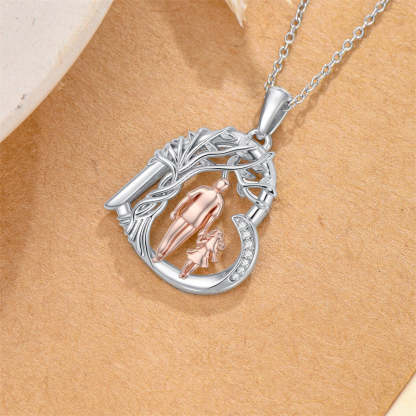 Father Daughter Heart Pendant Necklace from Dad Gift for Daughter