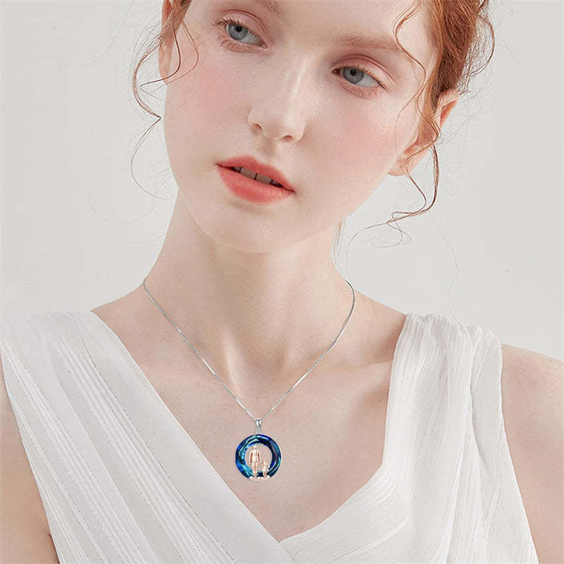 Father Daughter Heart Pendant Necklace from Dad Gift for Daughter