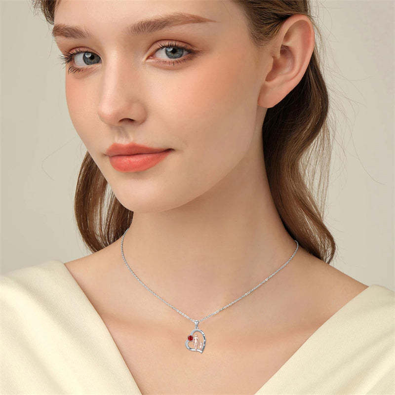 Father Daughter Heart Pendant Necklace from Dad Gift for Daughter