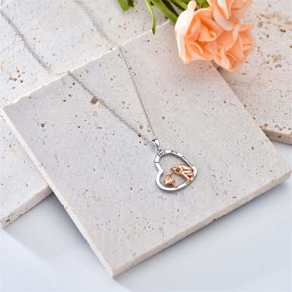 Father Daughter Heart Pendant Necklace from Dad Gift for Daughter
