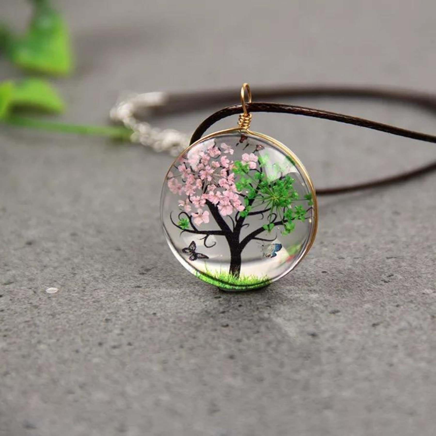 Tree of Life Glass Pendant (Plants 1 Tree) 🌲 - Buulgo