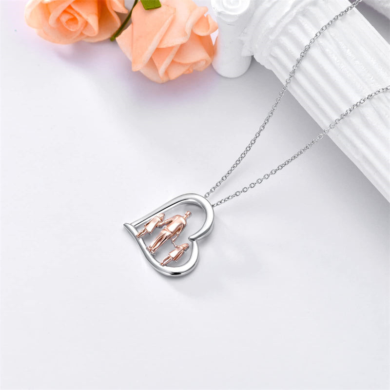 Father Daughter Heart Pendant Necklace from Dad Gift for Daughter