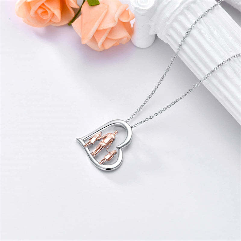 Father Daughter Heart Pendant Necklace from Dad Gift for Daughter