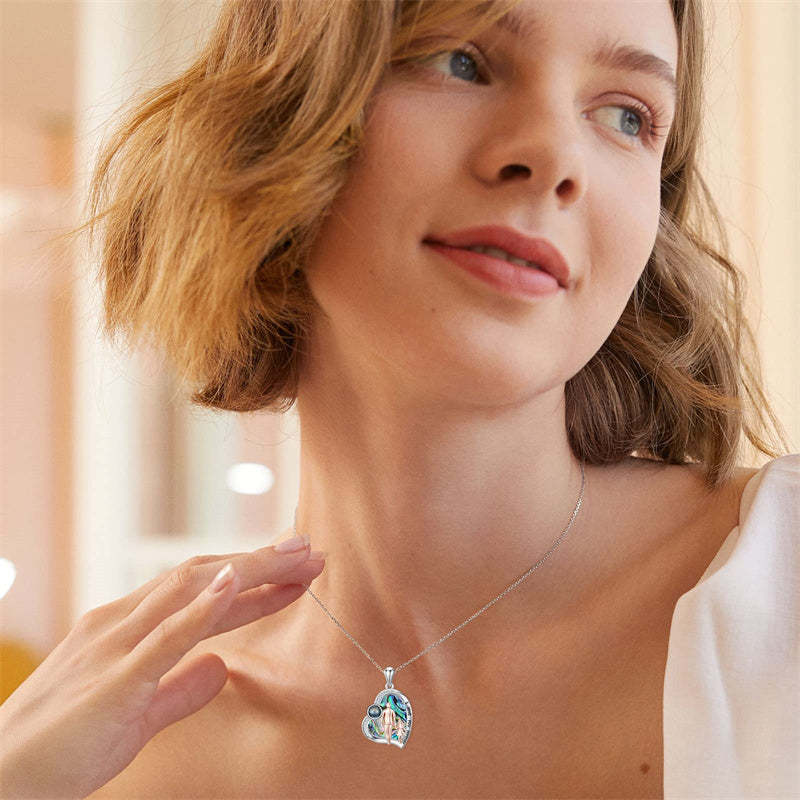 Father Daughter Heart Pendant Necklace from Dad Gift for Daughter