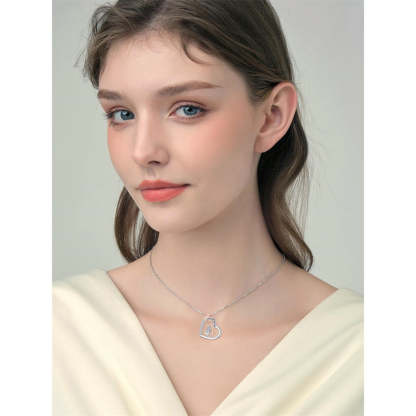 Father Daughter Heart Pendant Necklace from Dad Gift for Daughter