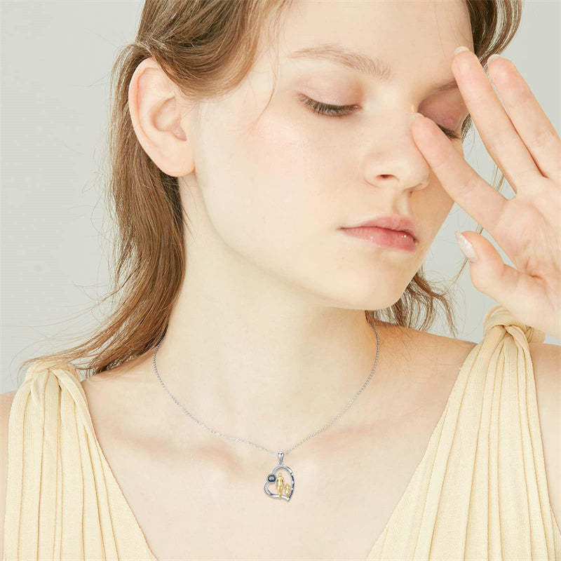 Father Daughter Heart Pendant Necklace from Dad Gift for Daughter