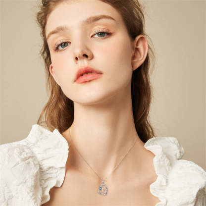 Father Daughter Heart Pendant Necklace from Dad Gift for Daughter