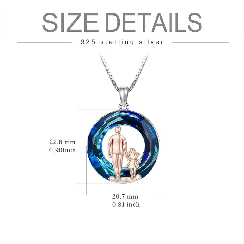 Father Daughter Heart Pendant Necklace from Dad Gift for Daughter