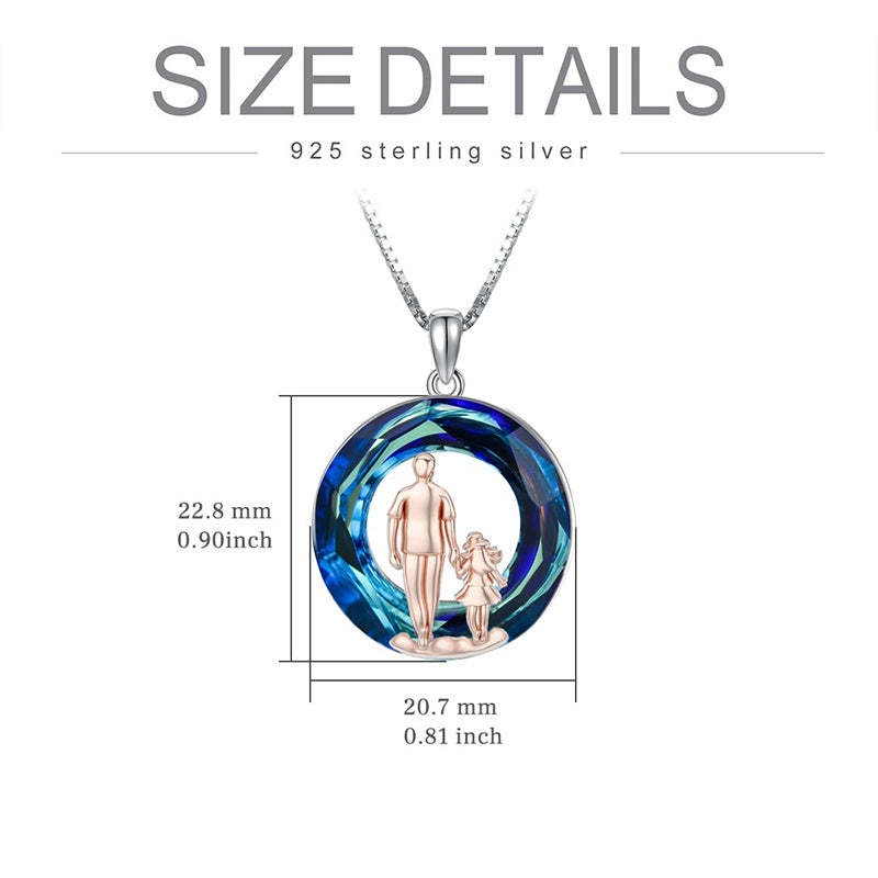 Father Daughter Heart Pendant Necklace from Dad Gift for Daughter