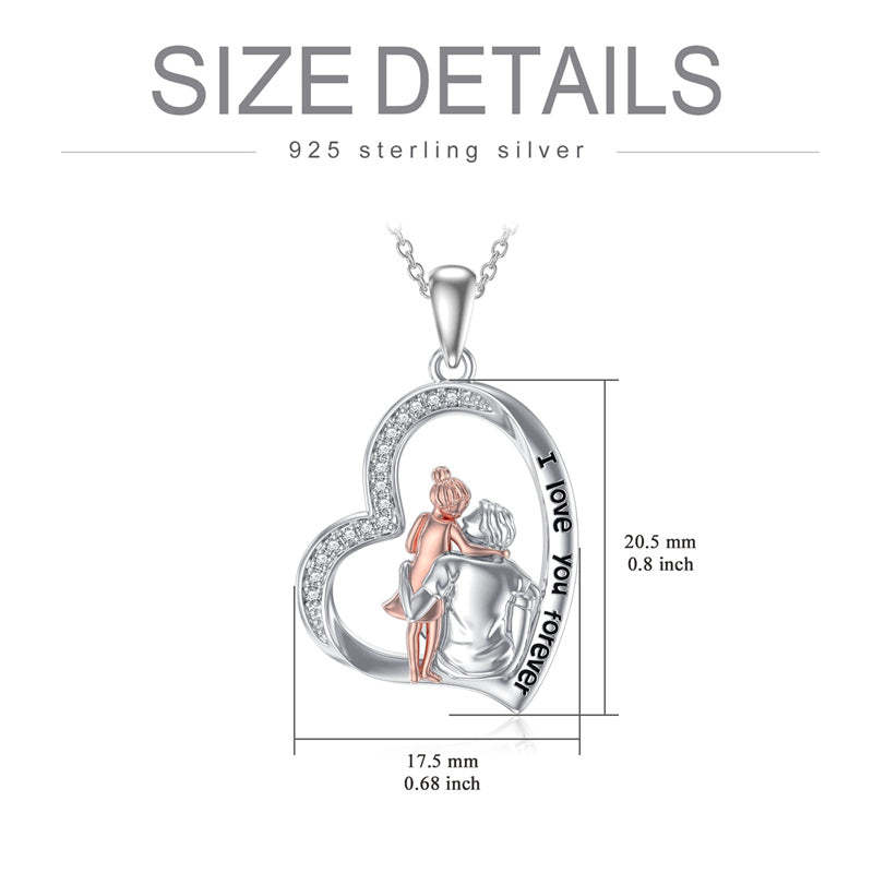 Father Daughter Heart Pendant Necklace from Dad Gift for Daughter