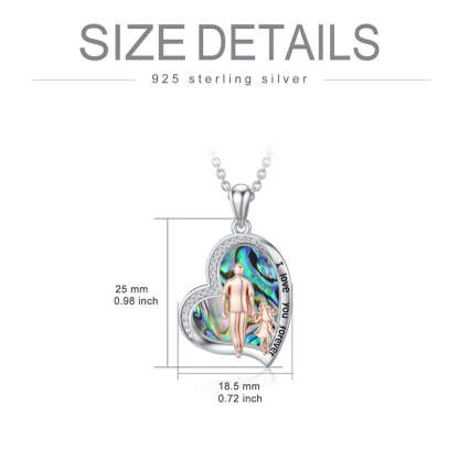 Father Daughter Heart Pendant Necklace from Dad Gift for Daughter