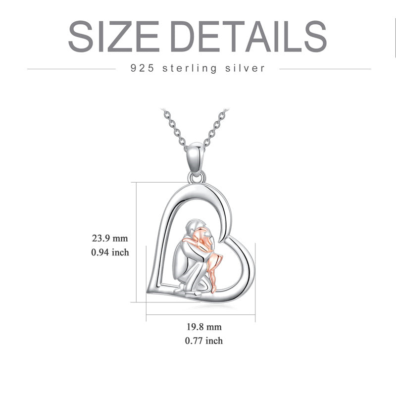 Father Daughter Heart Pendant Necklace from Dad Gift for Daughter