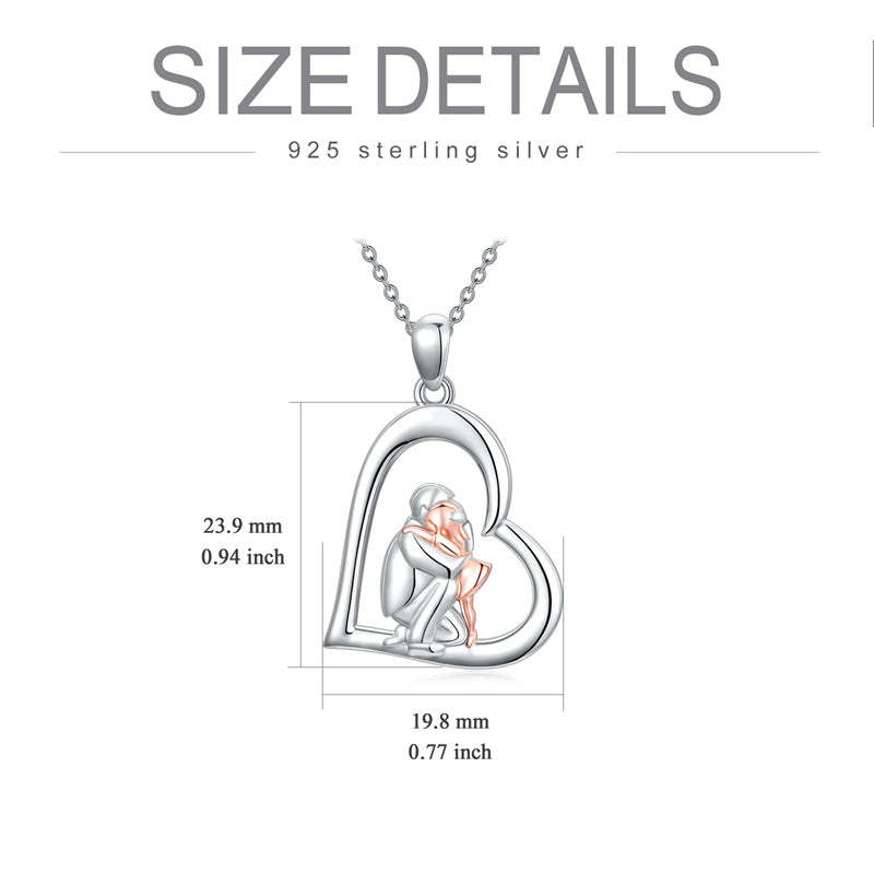 Father Daughter Heart Pendant Necklace from Dad Gift for Daughter