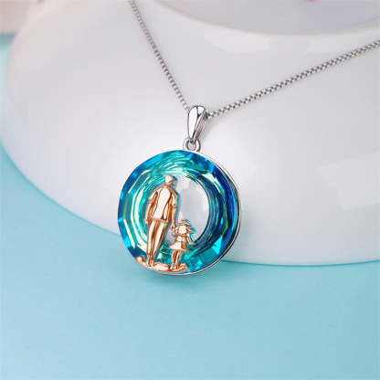 Father Daughter Heart Pendant Necklace from Dad Gift for Daughter