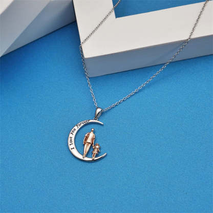 Father Daughter Heart Pendant Necklace from Dad Gift for Daughter