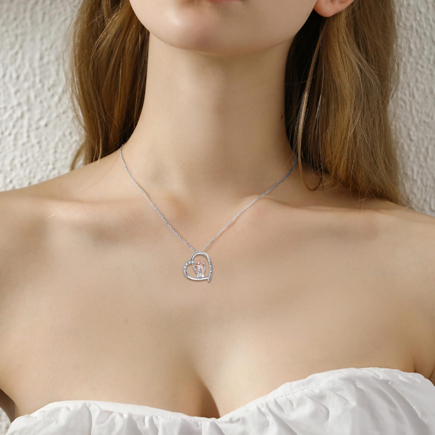 Father Daughter Heart Pendant Necklace from Dad Gift for Daughter