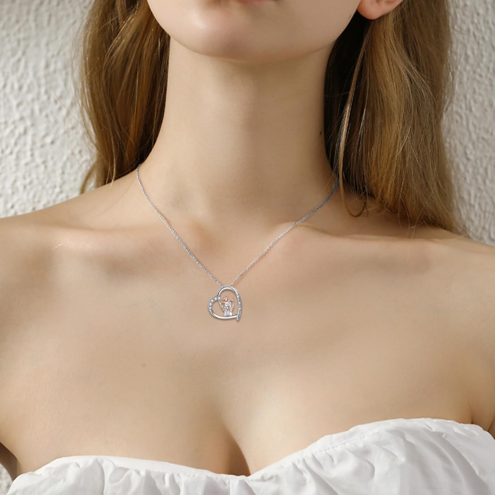 Father Daughter Heart Pendant Necklace from Dad Gift for Daughter