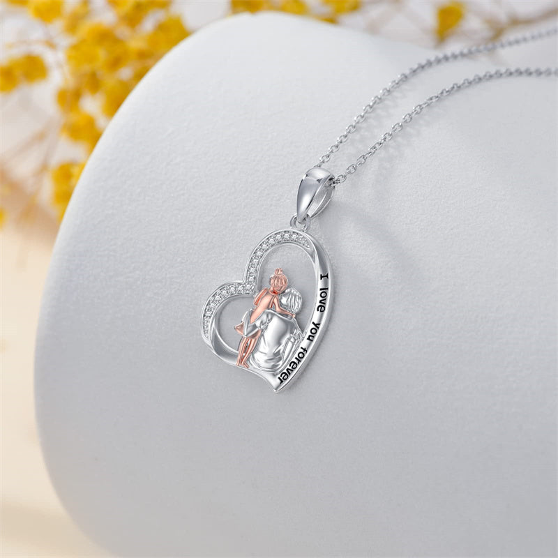 Father Daughter Heart Pendant Necklace from Dad Gift for Daughter