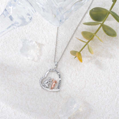Father Daughter Heart Pendant Necklace from Dad Gift for Daughter