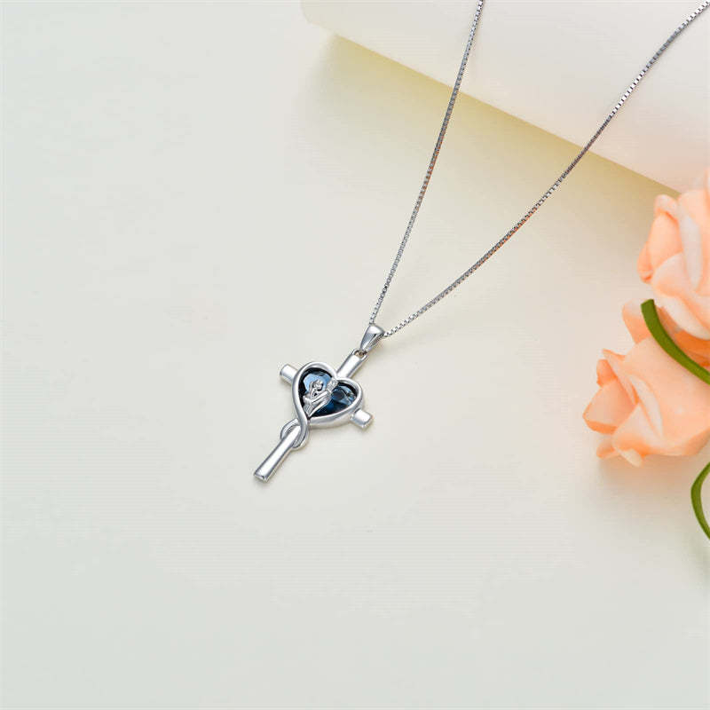 Father Daughter Heart Pendant Necklace from Dad Gift for Daughter