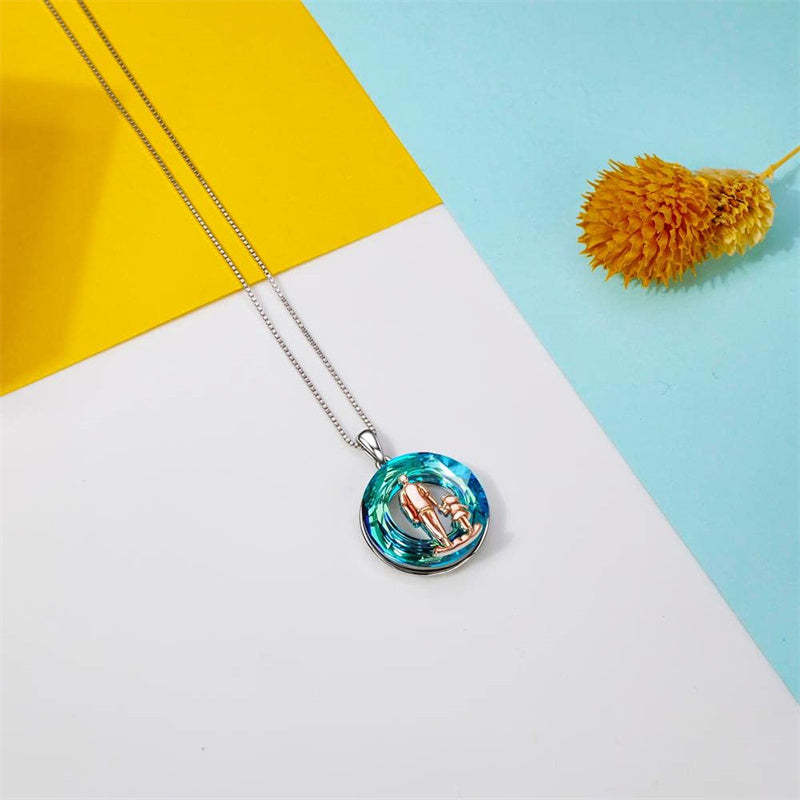 Father Daughter Heart Pendant Necklace from Dad Gift for Daughter