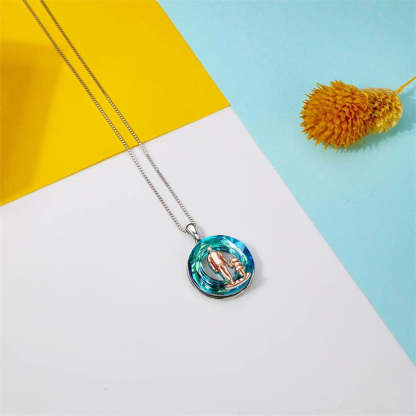 Father Daughter Heart Pendant Necklace from Dad Gift for Daughter