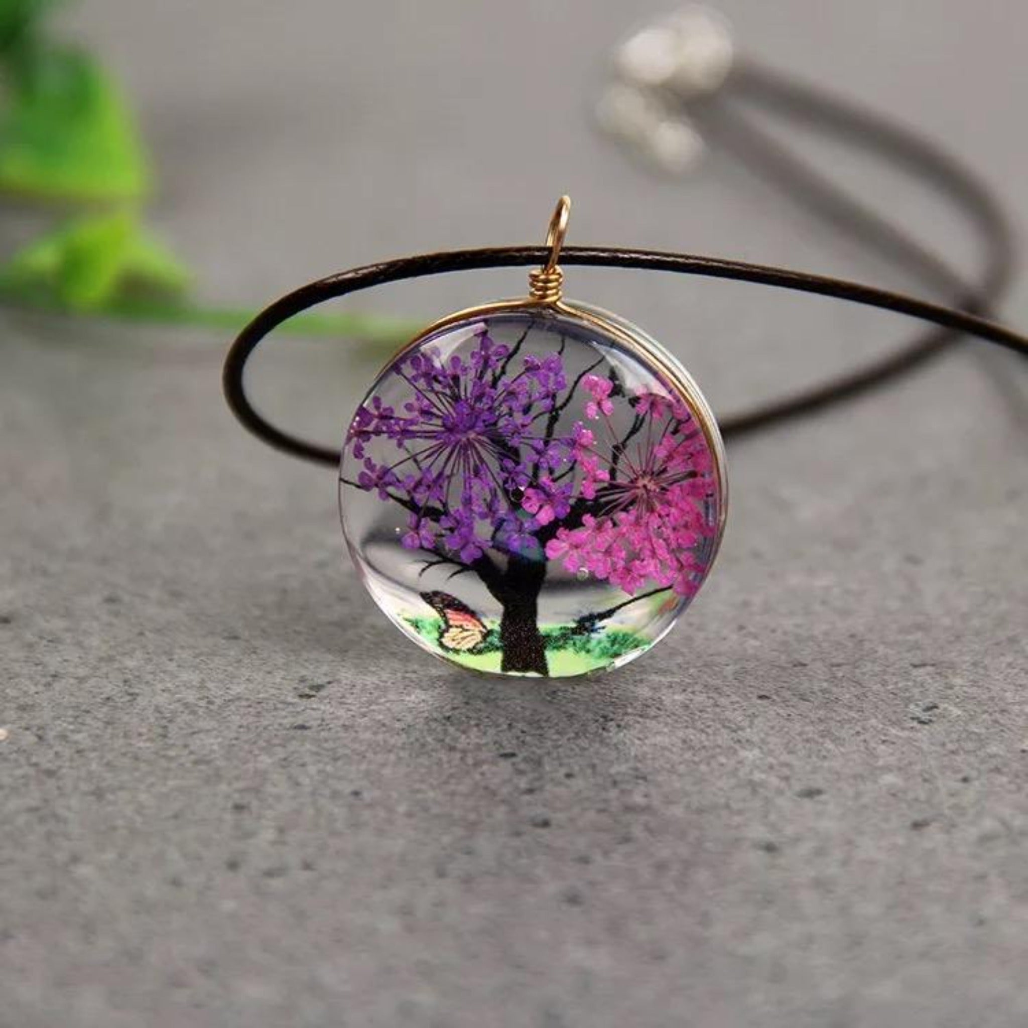 Tree of Life Glass Pendant (Plants 1 Tree) 🌲 - Buulgo
