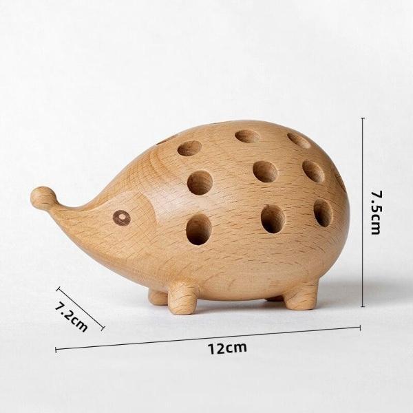 Mother's Day Gift Wooden Hedgehog Pen Holder-Engravingift