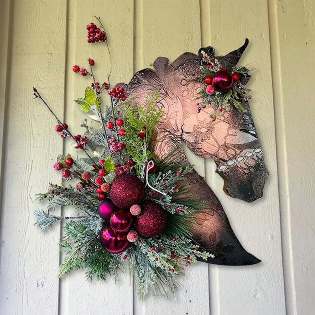 Christmas G🐴Horse Head Wreath for Christmas