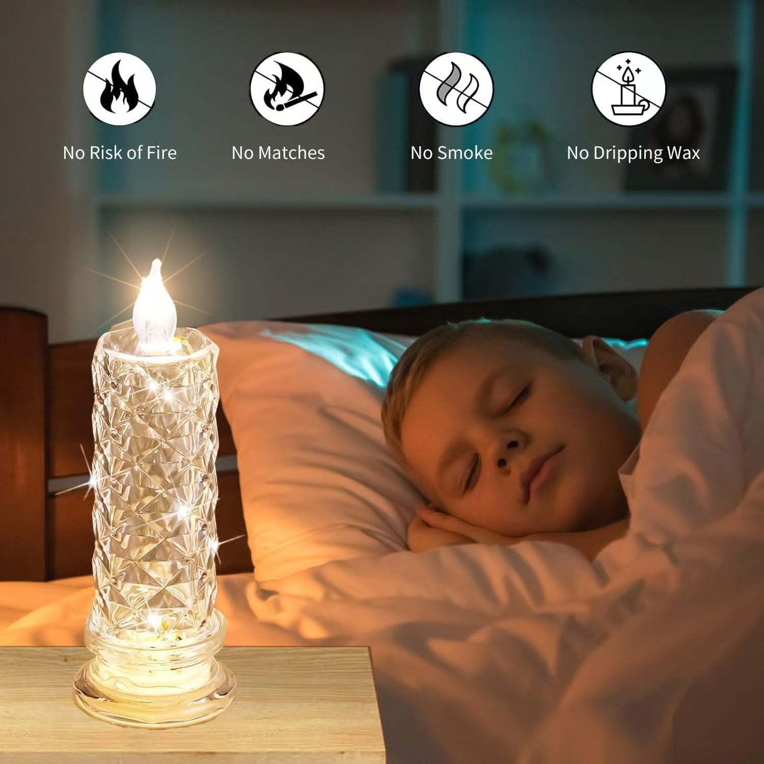 Rose Shadow LED Flameless Candle Lights