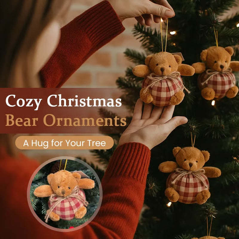 Christmas Plaid Bear Ornament