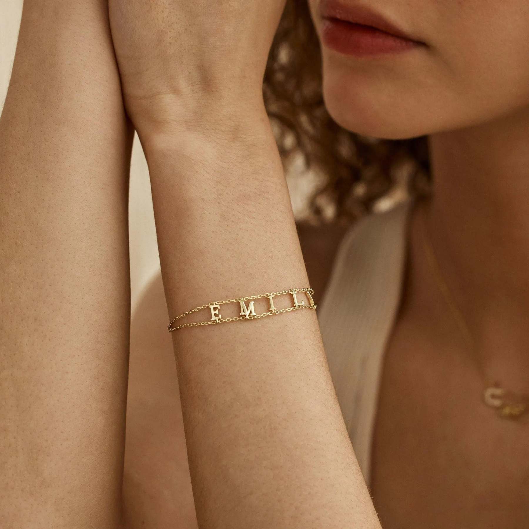 Custom Double Chain Name Bracelet