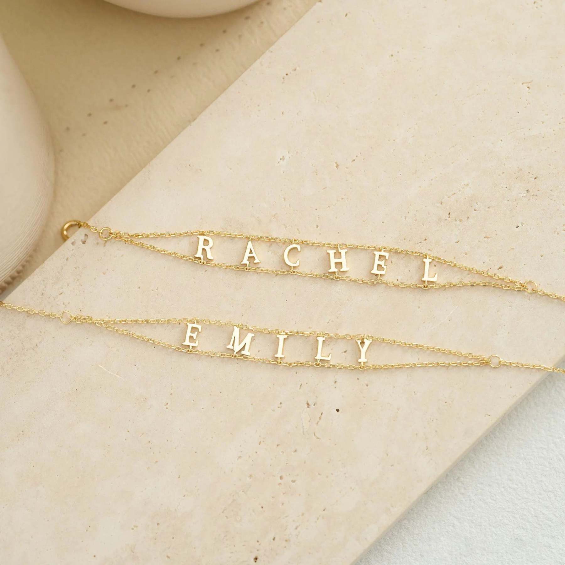 Custom Double Chain Name Bracelet