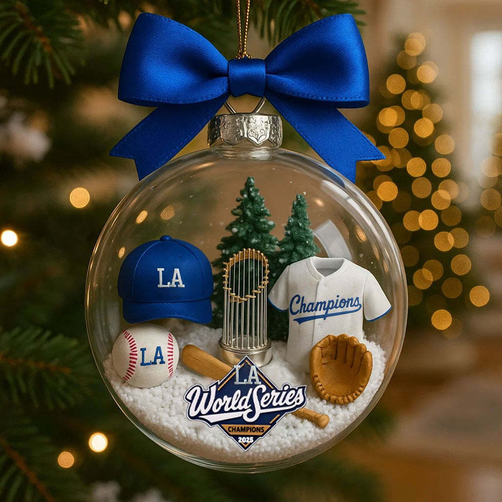 Christmas Ornament 2025 LA Dodgers World Series Champions 