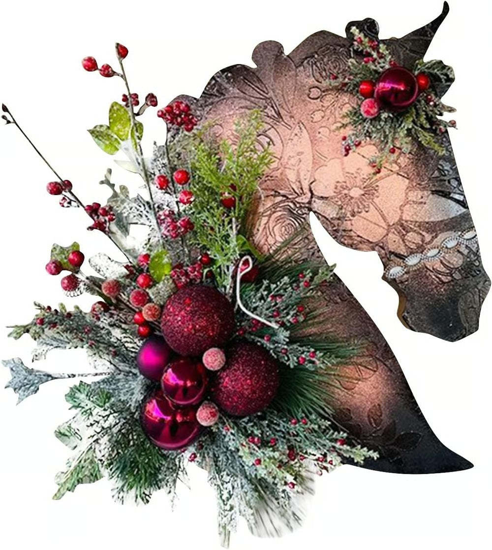Christmas G🐴Horse Head Wreath for Christmas