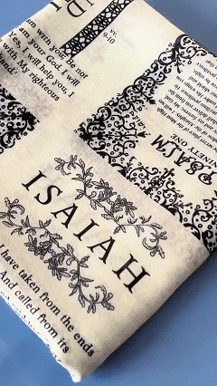 Handcrafted Christian Prayer Shawl: Protection Bible Verse Scarf, Yeshua Scripture Wrap🙏